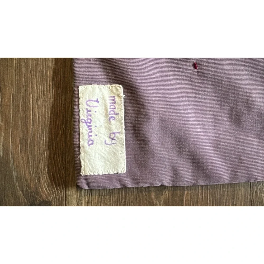 Vintage Multicolor Quilt, Yarn‎ Tied, Signed By Artist 44x36